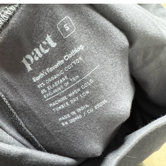NWT PACT Maternity Pants Organic Cotton Storm Fold Over Waist Pants Size Small - Picture 9 of 11